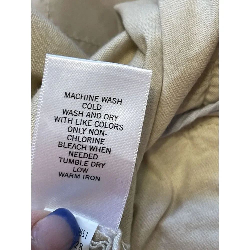 Banana republic Womens Pants The Martin‎ Linen Cotton Belted Size 10 Cool Career